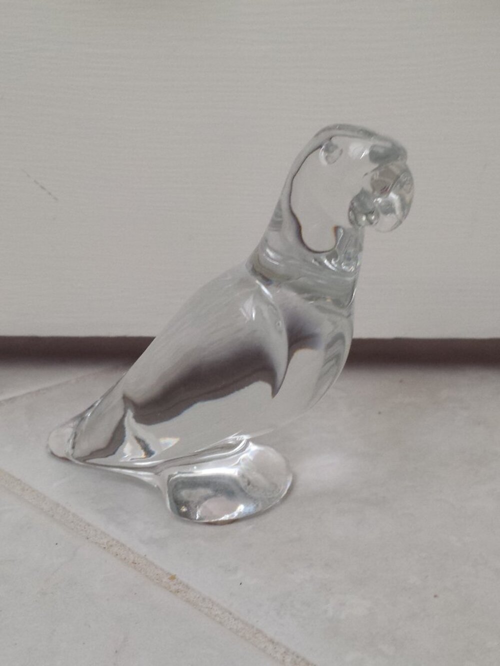 Baccarat France Crystal Parrot